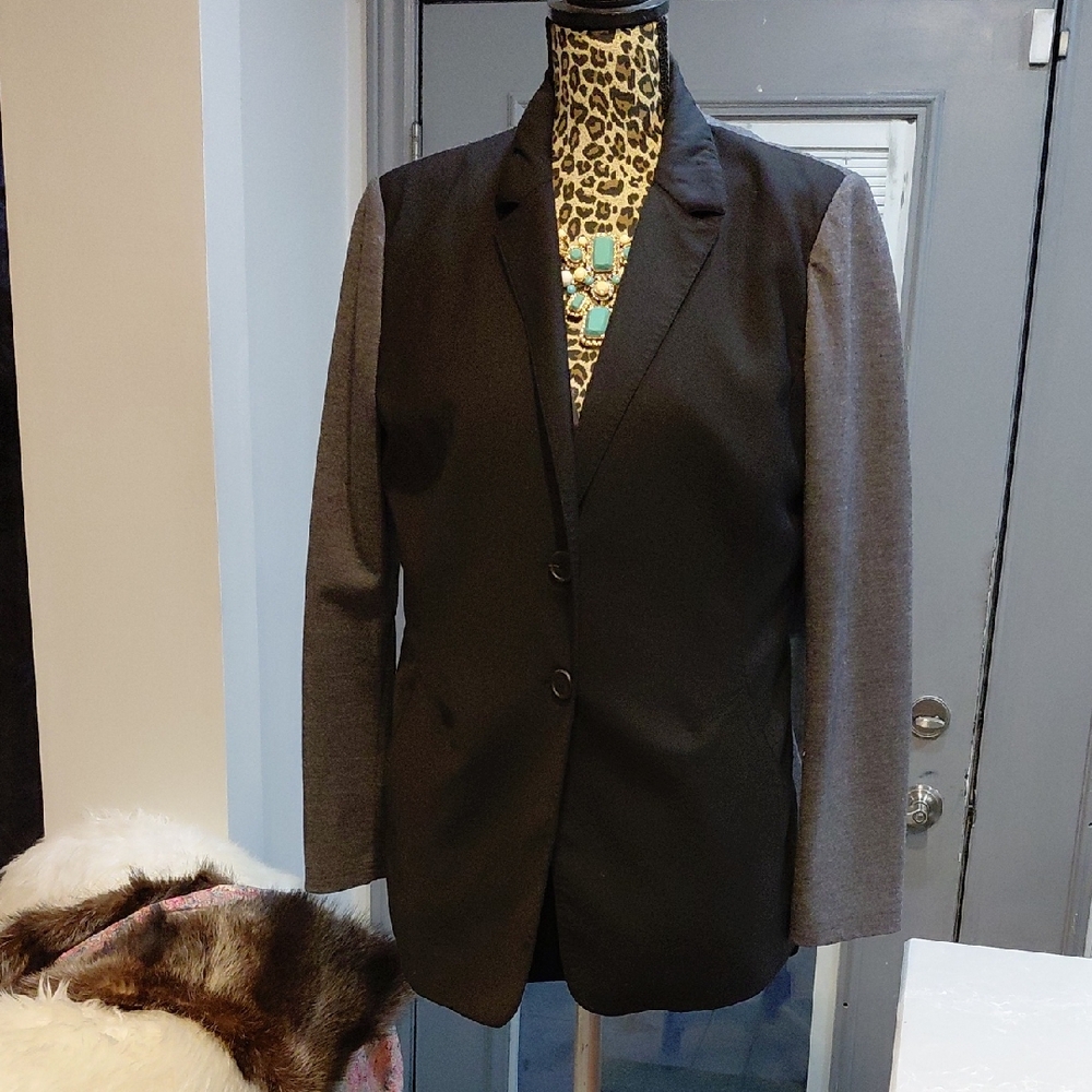 Derek Lam Black and Gray Blazer